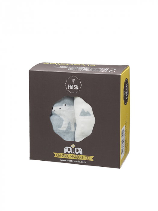 Set 2 museline 70x60 cm, model Polar Bear -Fresk [2]