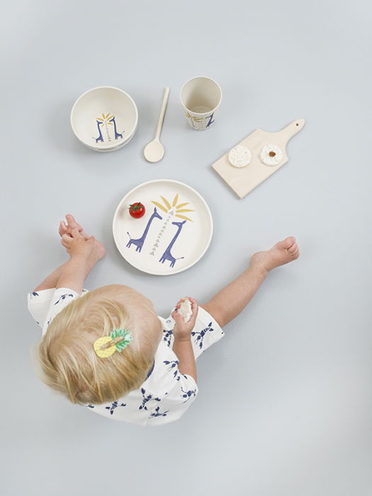 Set 5 piese pentru masa bebelusi, din bambus, model Swan - Fresk [6]