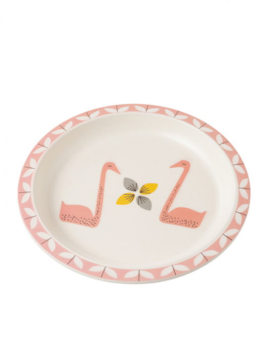 Set 5 piese pentru masa bebelusi, din bambus, model Swan - Fresk [5]