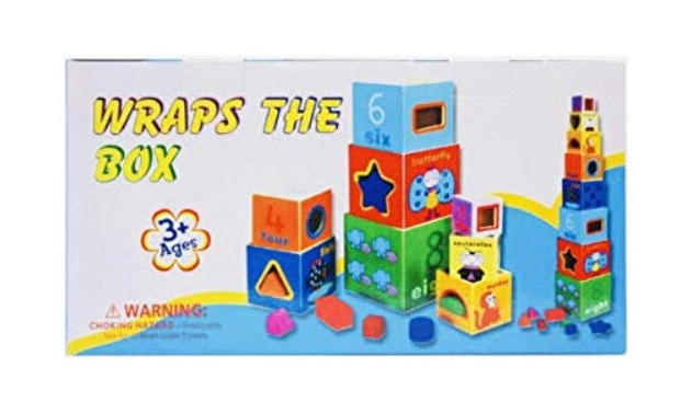 Set Cuburi din lemn, turn Montessori 8 in 1 [1]