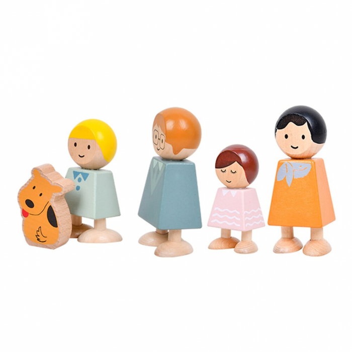 Set Papusi din Lemn Familia mea cu catel - Ileana Prodexim [2]