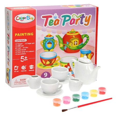 Set pictura pe ceramica - Petrecere cu ceai [2]