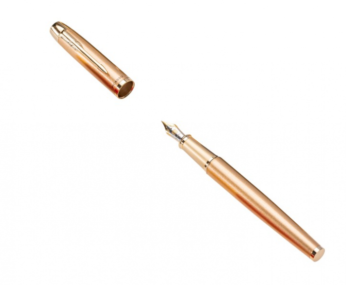 Set stilou si calimara - Auriu [3]