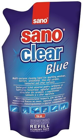 Detergenti geamuri Sano Clear Blue - Rezerva 750 ml [1]