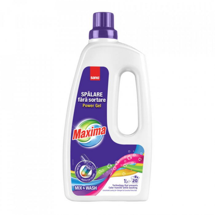 Detergent lichid pentru rufe colorate Sano Maxima Mix & Wash 1l [1]