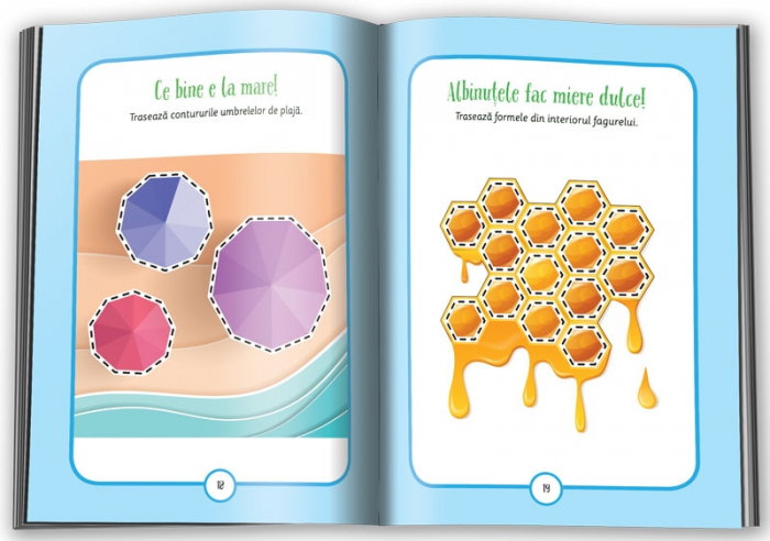 Trasez forme 4-5 ani. Invat sa scriu! Caiet pentru dezvoltarea motricitatii fine si pregatirea pentru scriere. Gradinita [3]