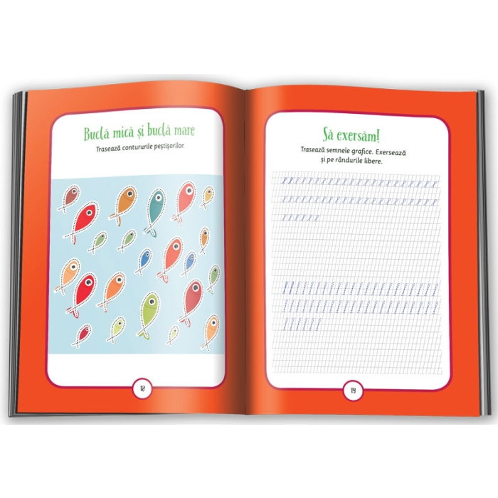 Trasez semne grafice 5-6 ani. Invat sa scriu! Caiet pentru exersarea semnelor grafice si pregatirea pentru invatarea scrierii cursive. Clasa pregatitoare [3]