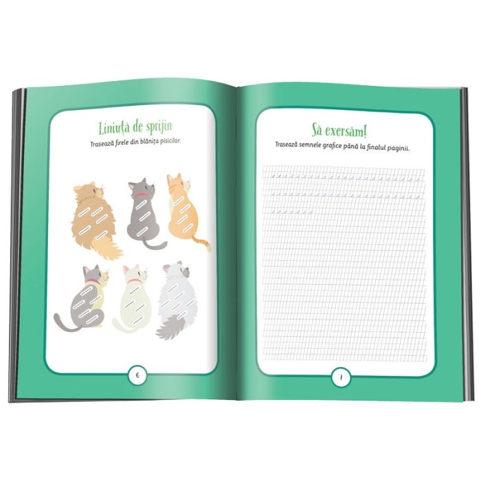 Trasez semne grafice 5-6 ani. Invat sa scriu! Caiet pentru exersarea semnelor grafice si pregatirea pentru invatarea scrierii cursive. Clasa pregatitoare [2]