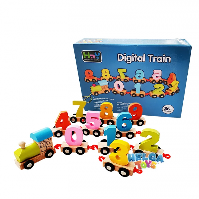 Trenulet din lemn cu cifre 0-9 [1]