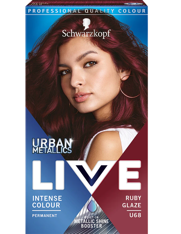 Vopsea de par permanenta Schwarzkopf Live Color Urban Metallics U68 Ruby Glaze, 142.5 ml [1]