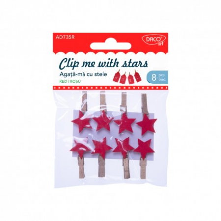 Craft - Accesorii craft, Agata-ma cu stele rosu - DACO