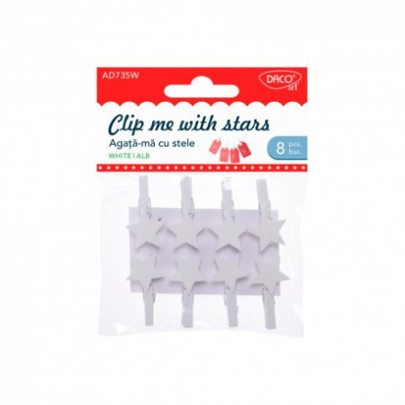 Craft - Accesorii craft, Agata-ma cu stele alb- DACO