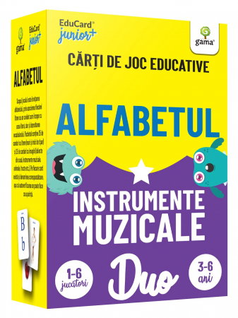Librarie - Alfabetul. Instrumente muzicale. Carti de joc educative