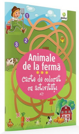 Librarie - Animale de la ferma. Carte de Colorat cu Activitati