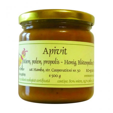 Produse Bio - APIVIT - Miere, polen si propolis 500g