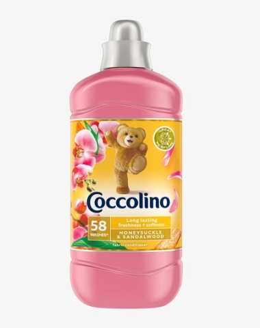 Casa, Gradina & Bricolaj - Balsam de rufe Coccolino Honeysuckle & Sandalwood, 58 spalari, 1.45L