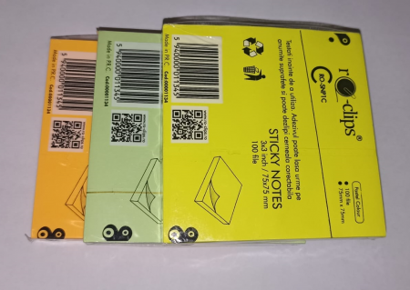 Hartie si Accesorii - Bloc Notes Adeziv 75x75 mm - Culori Pastel