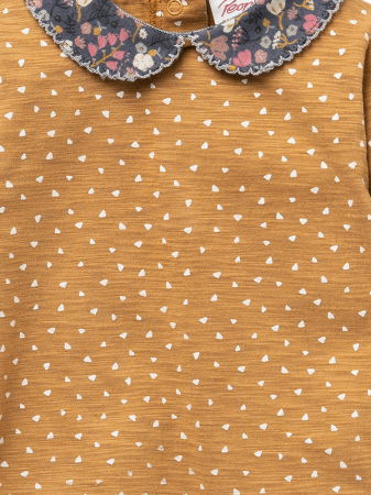 Bluza caramel, cu guleras, din bumbac organic. Marimea 62/68 - People Wear Organic [2]