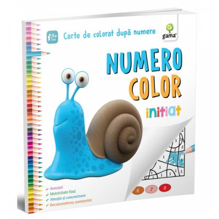 Carti pentru copii - CARTE DE COLORAT DUPA NUMERE - NumeroColor. Initiat