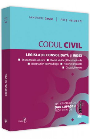 Librarie - Codul civil. Ianuarie 2022
