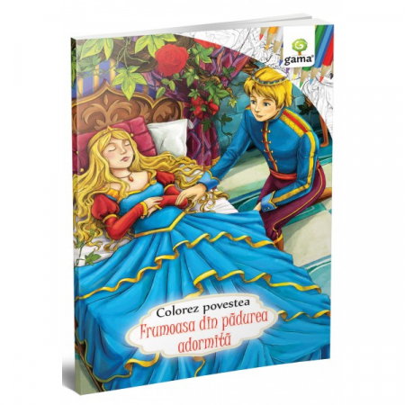 Carti de colorat - COLOREZ POVESTEA - Frumoasa din padurea adormita