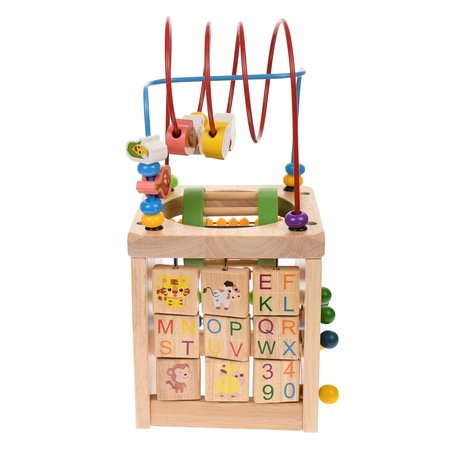 Cub din lemn, cu ceas, adunare si scadere [1]