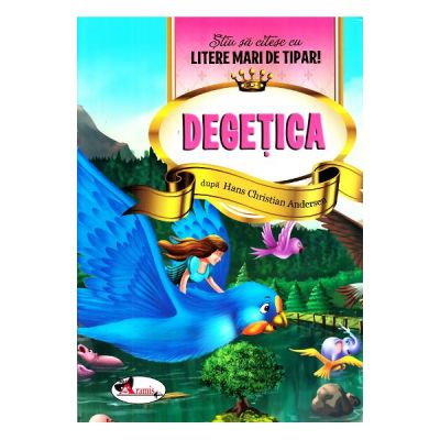 Carti pentru copii - Degetica - Stiu sa citesc cu litere mari de tipar!