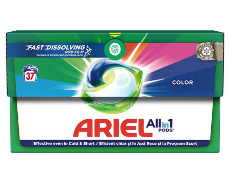 Detergenti de rufe capsule - Detergent automat de rufe gel capsule, 37 buc ARIEL All in One Color&Style - ARIEL