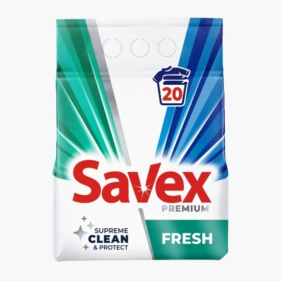 Detergenti Pudra - Detergent pudra automat Savex Premium 2 in 1 Fresh, 20 spalari, 2 kg