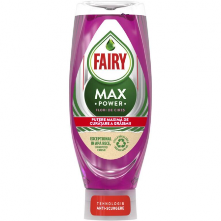 Curatenie & Intretinere - Detergent de vase Fairy, MaxPower, Flori de cires, 730 ml
