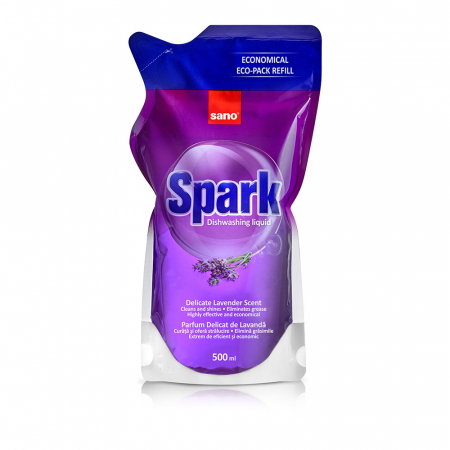 Curatenie & Intretinere - Detergent de vase Sano Spark Lavanda Rezerva 500 ml