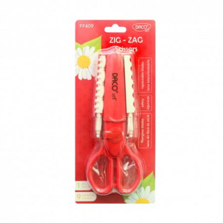 Colorat si Decupat - Foarfeca zig-zag 9 modele - Daco