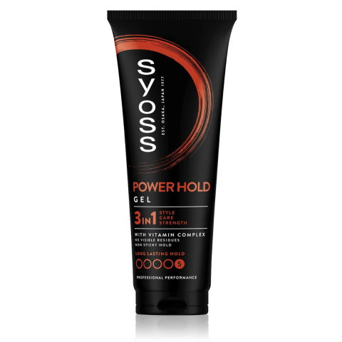 Ceara de par si gel - Gel de par Syoss Men Power Hold Extreme pentru fixare foarte puternica, 250 ml