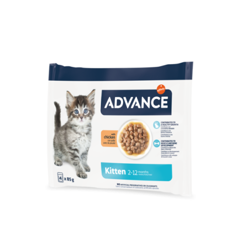 Pet Shop - HRANA UMEDA ADVANCE CAT KITTEN, PUI MULTIPACK, 4 X 85 GR