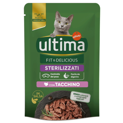 Pet Shop - Hrana umeda Ultima cu Carne de Curcan pentru Pisici sterilizate, 85 g