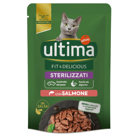 Pet Shop - Hrana umeda Ultima cu Carne de Somon pentru Pisici sterilizate, 85 g