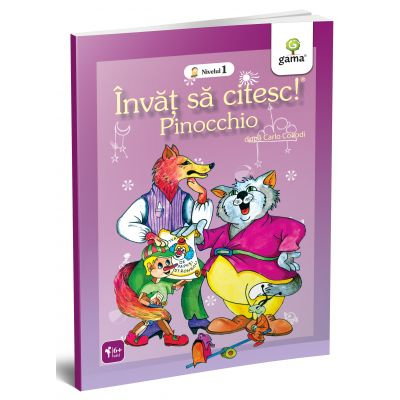 Carti pentru copii - Invat sa citesc! Nivelul 1 - Pinocchio