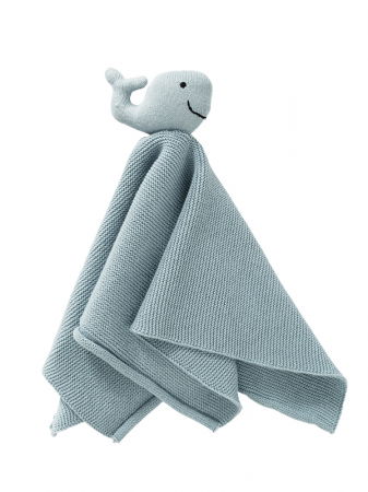 Jucarii, Copii & Bebe - Jucarie doudou Whale blue, din bumbac organic