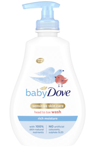 Ingrijire Personala & Cosmetice - Lotiune de spalare Baby Dove Rich pentru par si piele, 400ml
