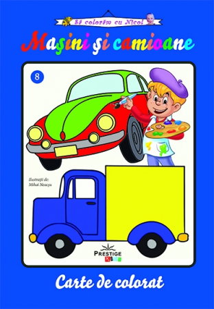 Carti pentru copii - Masini si camioane - carte de colorat