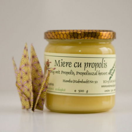 Produse Bio - Miere cu propolis ecologica 500g