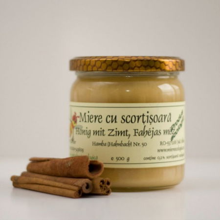 Produse Bio - Miere ecologica cu scortisoara 500g