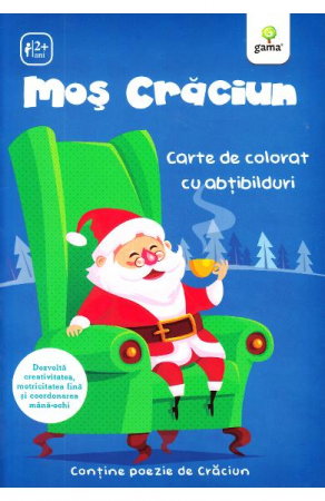 Carti de colorat - Mos Craciun. Carte de colorat cu abtibilduri