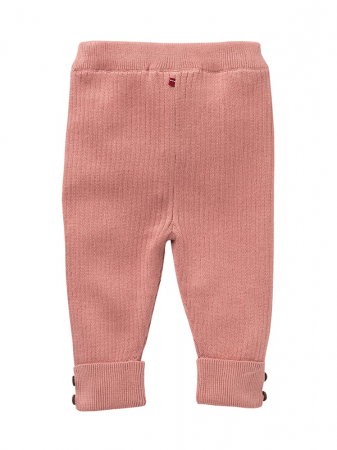 Pantaloni impletiti roz, din bumbac organic - People Wear Organic [2]