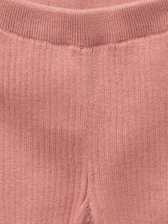 Pantaloni impletiti roz, din bumbac organic - People Wear Organic [3]