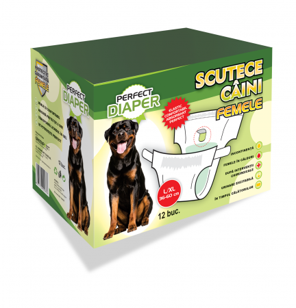 Pet Shop - PERFECT DIAPER SCUTECE FEMELE, MARIMEA L/XL, 12 BUC