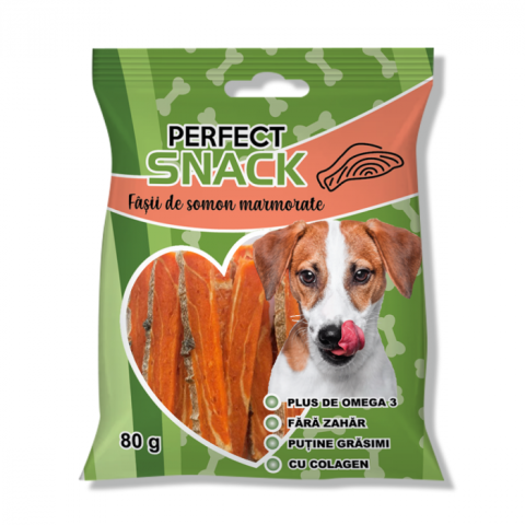 Pet Shop - PERFECT SNACK FASII DE SOMON MARMORATE, 80 GR