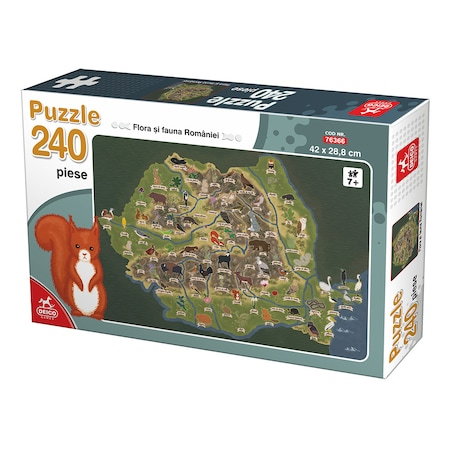 Jucarii, Copii & Bebe - Puzzle 240 piese Flora si fauna Romaniei #76366