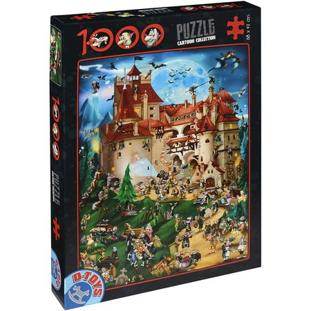 Jucarii, Copii & Bebe - Puzzle Cartoon Dracula 1000 piese D-TOYS