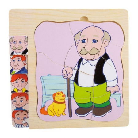 Jucarii, Copii & Bebe - Puzzle Suprapus Varstele Omului - Ileana Prodexim